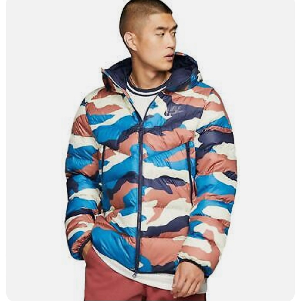 Nike Sportswear  Windrunner Camo Puffer Jacket Down Fill Multi-color Medium